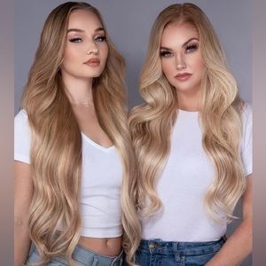 BELLAMI SILK SEAM 240G 22" CARAMEL BLONDE MARBLE BLEND HAIR EXTENSIONS